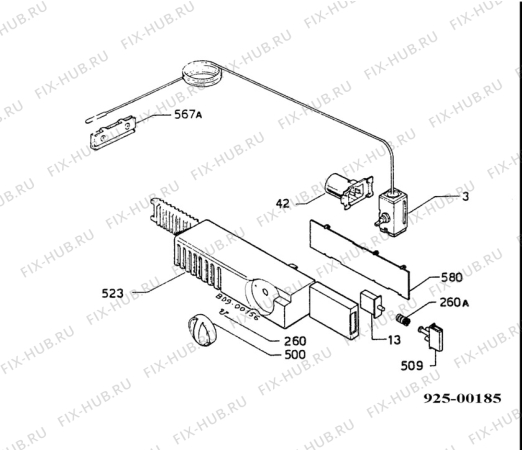 Взрыв-схема холодильника Juno JKG1450 - Схема узла Thermostat